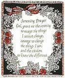The Serenity Prayer Religious Afghan Throw Blanket 48 x 60