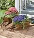 Small Solid Wood Wheelbarrow Planter with Functional Wheel