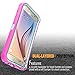 Galaxy S6 Edge Plus Case, Vogue Shop High Impact Heavy Duty PC+TPU Combo Armor Defender Protective Case Cover for Samsung Galaxy S6 Edge plus-Rose+Aqua