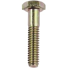 Grade 5 Steel Hex Bolt, Zinc Yellow-Chromate Plated Finish, Hex Head, UNC Threads, Meets ASME B18.2.1 Specifications, 1/4"-20 Thread Size, 1-1/4" Length, Partially Threaded, Pack Of 100