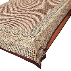 Cotton Sheets for Bed Block Print Queen Size