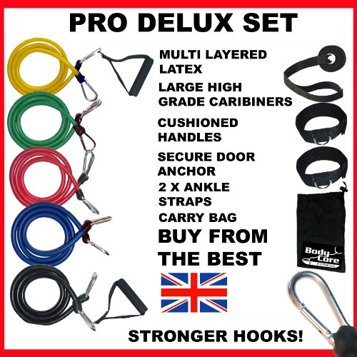 Resistance Bands Set | Exercise Bands | Home Gym Fitness Equipment | Workout Bands | Exercise Equipment for Pilates Yoga Core Training