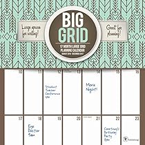 2017 Big Grid Design 17 Month Wall Calendar 2017 Big Grid Design 17 Month Wall Calendar