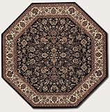 Couristan 3791/6025 Everest Isfahan/Black 3-Feet 11-Inch Octagon Rug