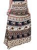 Indian Long Skirts Wraparound Boho Cotton Printed Wrap Skirt Holiday Dress