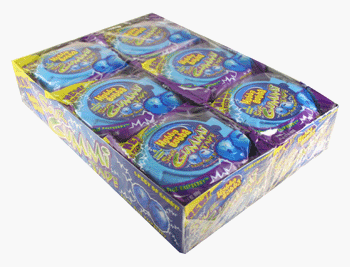 Hubba Bubba Sour Gummi Tape<br>Raging Blue Raspberry 12 Pack Box by Raspberry Candy