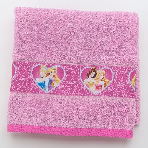 Disney Princess Bath Towel - Cinderella, Rapunzel, Belle and Aurora