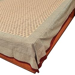 Queen Bed Sheet in Cotton with Block Prints