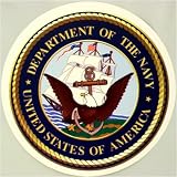 Navy Insignia Full Color 6 Vinyl Round Decal