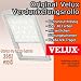 Original Velux Verdunkelungsrollo Rollo für GGL / GPL / GHL / GTL / GGU / GPU / GHU / GTU MK08 / Stofffarbe Design by Karim Rashid 3181 weiß , Schienenfarbe silber // DKL MK08 3181S