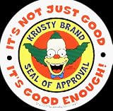The Simpsons - Krusty Brand Seal of Approval - Sticker / Decal (Krusty The Clown)