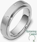 Platinum 8 Diamond SPINNING Wedding Band Ring