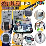 Saturn Universal Kit Deluxe for Nikon Coolpix P500, Coolpix P510, Nikon CoolPix S10 includes : TheZipkit Camera Bag, Leatherette Case, 2 EN-EL5 1100 mAh Batteries, Mini AC/DC Charger, 5-in-1 Cleaning Kit, Mini-Wire Tripod, USB 2.0 Card Reader/ Writer, and much more.