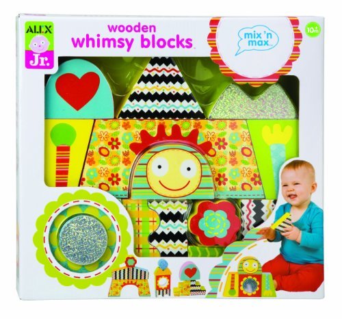 ALEX Toys ALEX Jr. Wooden Whimsy Blocks Baby Wooden Developmental Toy