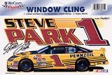 Steve Park 8.5 x 4.5 White #1 Window Cling