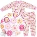 Floral Print Thermal Pajamas for Infants, Toddlers, and Girls