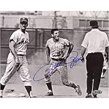 Pete Rose Cincinnati Reds - with Ump at Shea - Autographed 8x10 Photograph