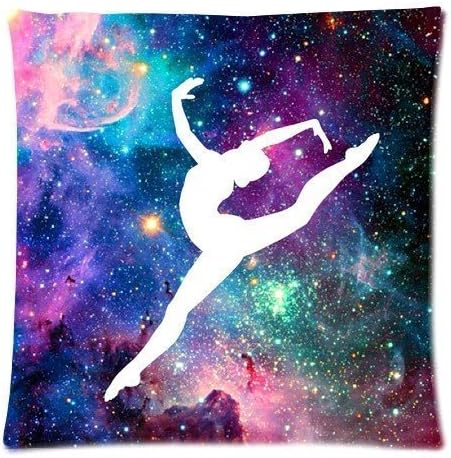 Gymnastic Galaxy Pillowcase zip 18x18 (Twin sides) Custom Zippered Pillow Cover Cases