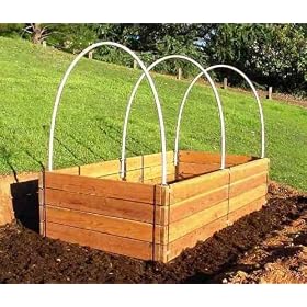 HEAVY-DUTY STEEL Raised Bed Garden Frame Kit - GV24-4-08, 4'W x 8-10'L x 24Tall, Vert Side by