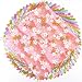 Spring Flowers Washi Origami Paper, 16 Sheets approximately 6 Inches Square in 4 Different Colors