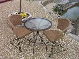 Conservatory 60cm Bistro 2 Seater Set - Steel