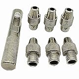 中空穴パンチ レザー クラフト パンチャー革ベルト leatherworking ホールパンチング カッター interchangeabl 6 ピース 5 ミリメートル-8 ミリメートル パンチ サイ