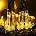 Covboa Solar String Lights, 20ft 30 LED Water Drop Solar Lights Outdoor String Fairy Waterproof Lights Garden Decorations Christmas Lights for Room, Patio, Home, Party,Yard (Warm White)