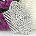 EVER FAITH® Bridal Art Deco Hair Comb Clear Austrian Crystal
