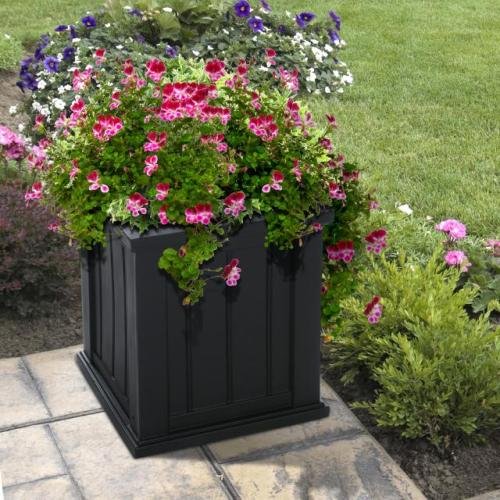 Mayne 4837B Cod Planter, Black, 16-Inch