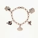 Atlanta Falcons Silver Tone NFL Charm Bracelet