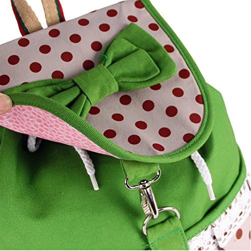 Lightweight Orgrover College Students' Leisure Style Fashion Lace Bow Wave Point Lovely Backpack Backpack Love Brown