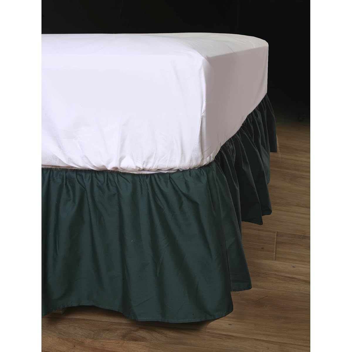 Ruckel MFG Harmony Lane Dust Ruffled Full Bed Skirt with Platform, White