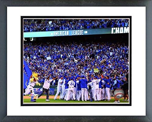 The Kansas City Royals celebrate winning 2014 ALCS Framed Picture
