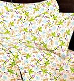 Laura Ashley Palm Green and Monkeys Twin Sheet Set