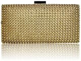 Womens Designer Handbags - Ladies Gold Sparkly Diamante Evening Party Clutch Handbag