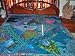 Blue Zardozi Embroidered Beads Sari Indian Bedspread Coverlet Throw Wall Hanging