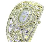 *WOW* Ladies 18K Plated BLING Bracelet Crystal Watch Made with SWAROVSKI Element