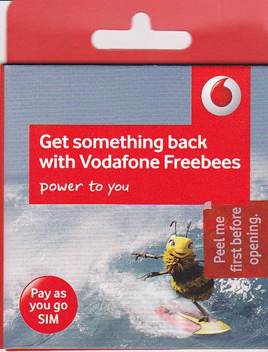 Vodafone UK Pay as You Go SIM card