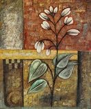 Art Reproduction Oil Painting - Canvas Sets II: Infused Geometry (Oleander) - Standard 20x24 - Hand Painted Canvas Art