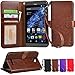 Blu Studio XL D850Q Case, Arae Blu Studio XL D850Q wallet case ,Flip Folio [Kickstand Feature] PU leather wallet case with ID&Credit Card Pockets For Blu studio XL D850Q case (Brown)