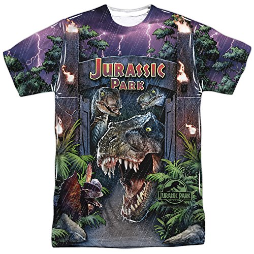 Jurassic Park 1993 Sci-Fi Thriller Movie Welcome Adult 2-Sided Print T-Shirt