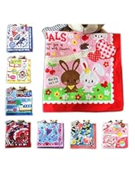 Home: Top Shop Children Cotton Teen Cartoon Animation Animal Print Handkerchief Hankies Set,20 PCS