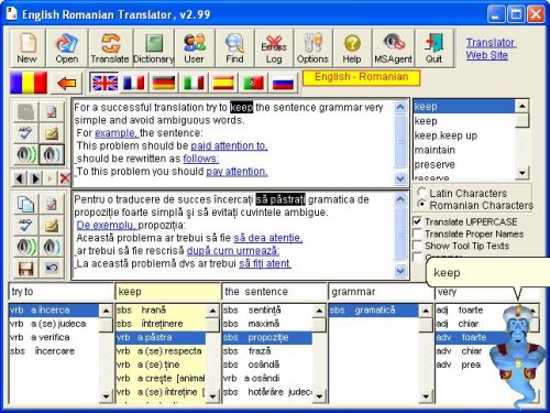 Software: Romanian   English   Romanian Text Translation software for Windows