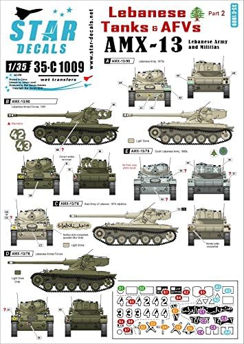 Star Decals 1:35 Lebanese Tanks &amp; AFVs #2 AMX-13/75 &amp; AMX-13/90 Militia #35C1009