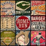 Oopsy daisy Studio Avo America's Favorite Pastime Stretched Canvas Wall Art by Aaron Christensen, 39 by 39 Inches