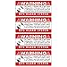 GPS 4 pack 3.5"x1.5" RED Anti Theft STICKERS #FS001 Vehicle Security System Alarm Decal Car Truck