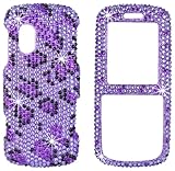 Talon 15791 Full Diamond Bling Phone Shell for Samsung T401G (Leopard-Purpl ....