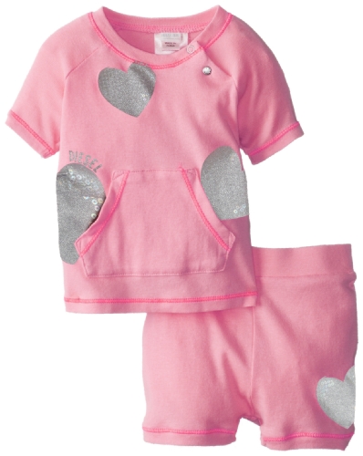 Diesel Baby Girls' Ubelly 2 Piece Short Set