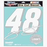 #48 JIMMIE JOHNSON 8X8 DIE CUT DECAL WHITE AND SILVER