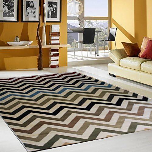Zig Zag Beige/Multi Color Transitional Modern Chevron Oriental Area Rug 5'x8' + Free Shipping